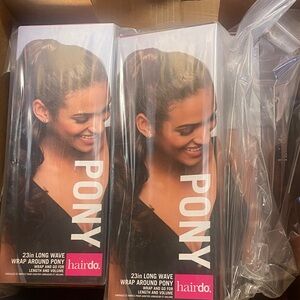 Hairdo Long Wave Wrap Around Ponytail - Black